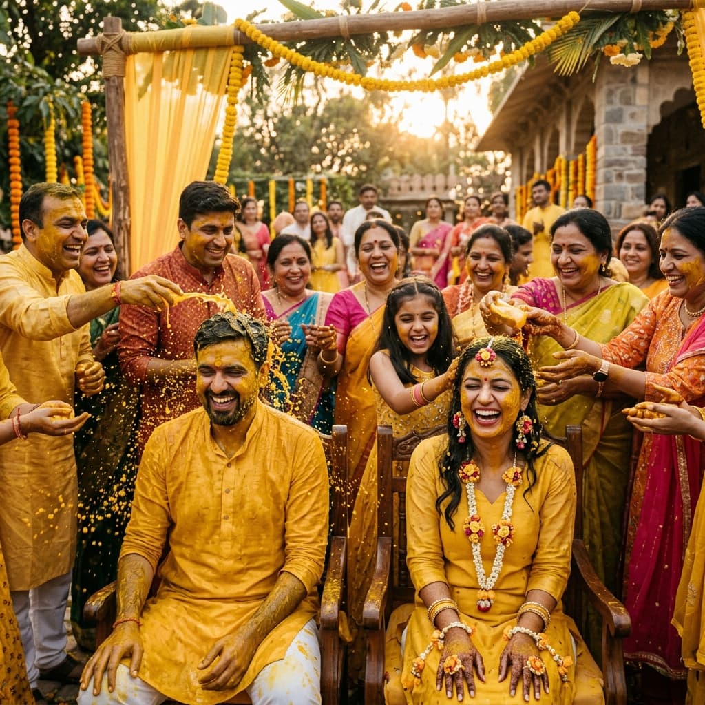 Rohan & Priya — Splashes of Haldi